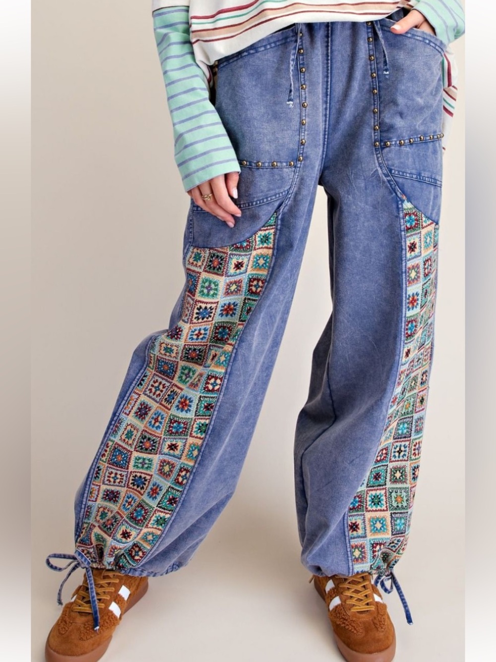 320 Small - 3X EASEL JACQUARD PRINT MIX WASHED TWILL
PANTS